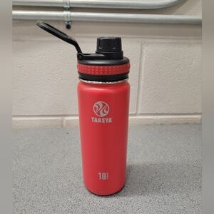 Takeya 18oz insulated, stainless water bottle.